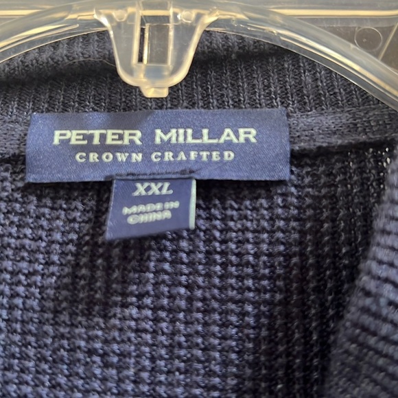 PETER MILLAR SMITH HYBRID SEERSUCKER SWEATER JACKET MENS XXL Navy - Picture 3 of 12